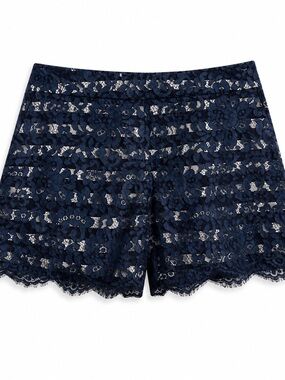 Cartonnier by Anthropologie Navy Floral Lace Shorts | Size 6